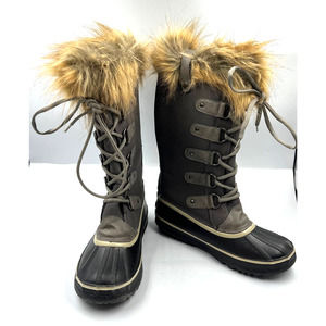 Esprit Edith Tall Winter Duck Boots Insulated Faux Fur Lace Up Women's Size 7 M